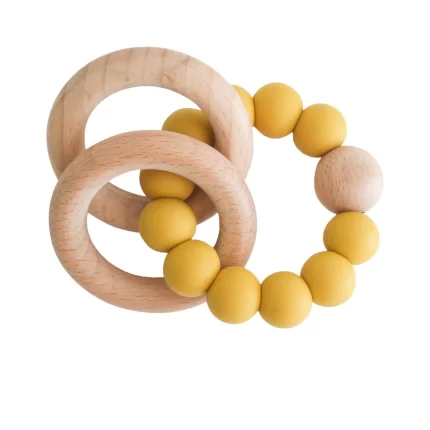 Beechwood Teether Rings Set - Butterscotch