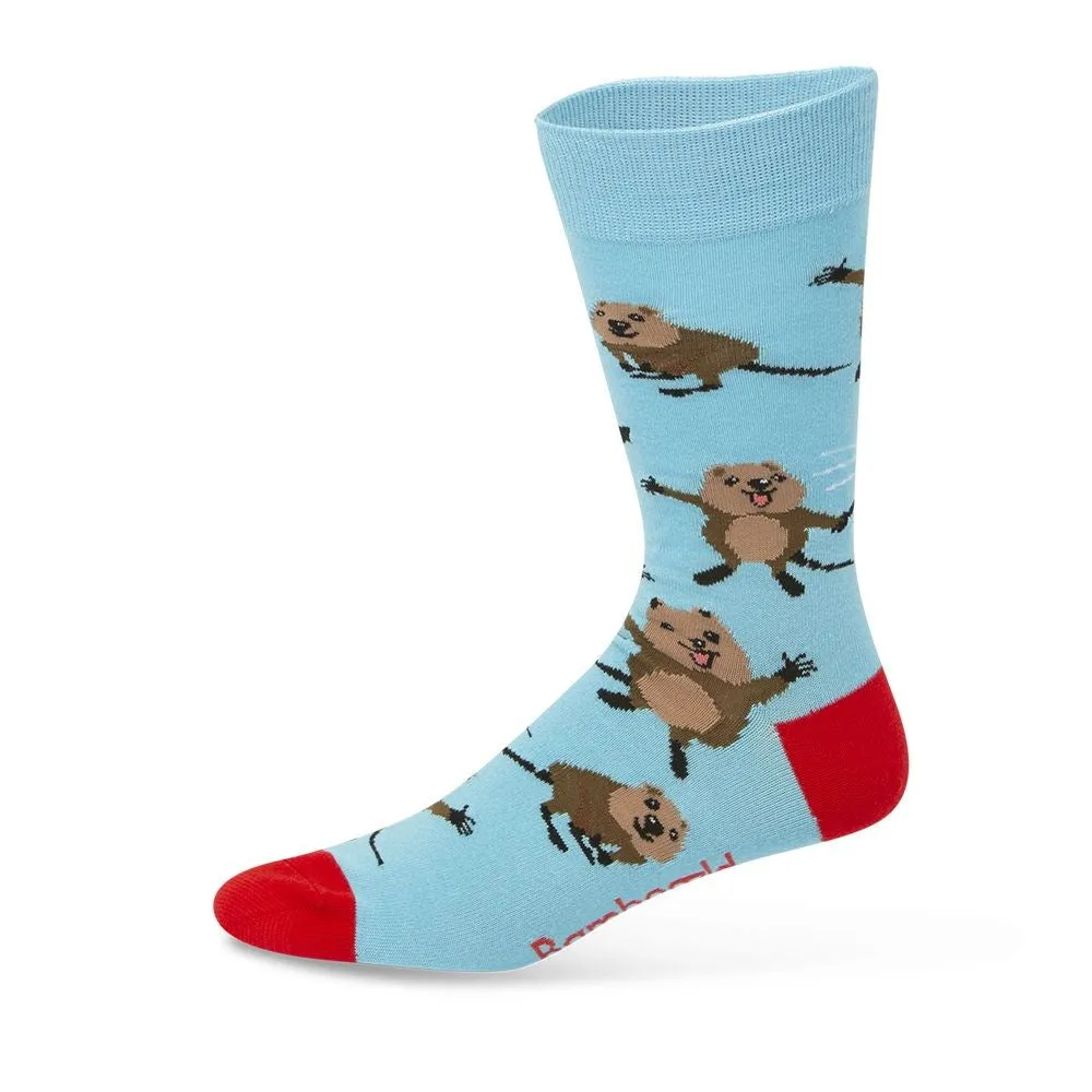 5xBamboozld-Mens-Quokka-Sky-Blue-Bamboo-Sock