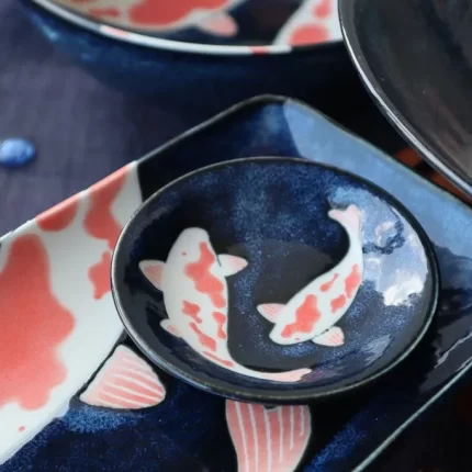 Concept Japan: Small Plate Aizome Koi Carp