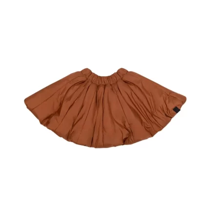 Girls Quilted Nylon Skirt - Rust