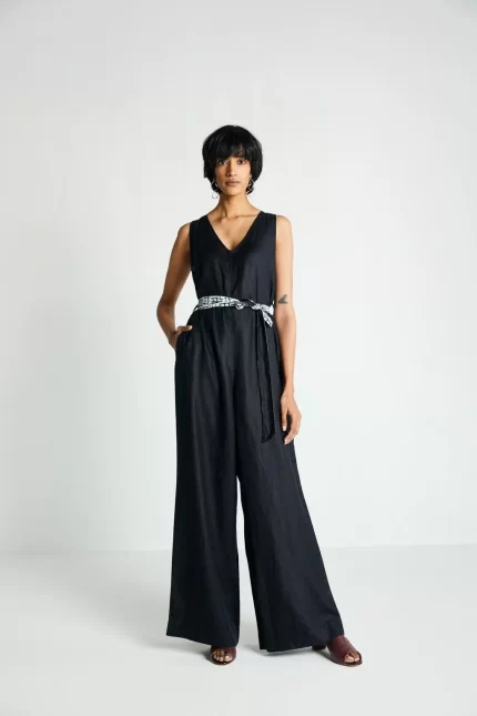 All Around the World Jumpsuit - Black