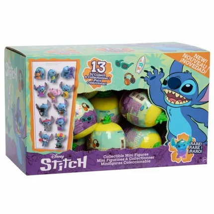 Disney Stitch Collectible Mini 2 Inch Figure Pineapple Capsule Assortment-12pcs PDQ