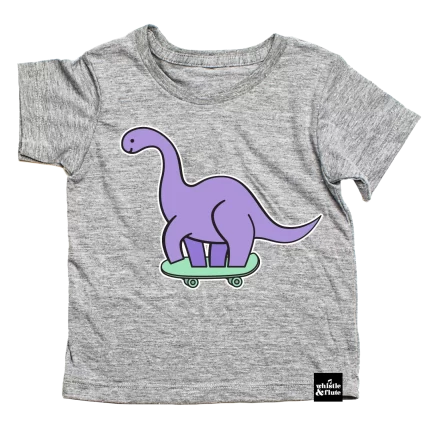 Kawaii Skateboard Dinosaur T-Shirt