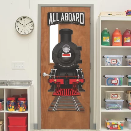 Fun Express Train Classroom Door Decorating Kit - 5 Pieces