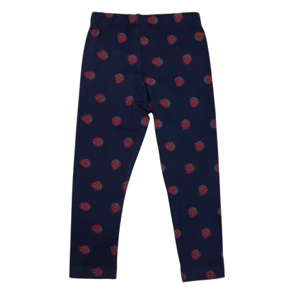 Strawberry Print Leggings - Navy