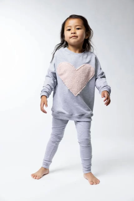 Isabella Sweatshirt - Grey & Dusty Pink