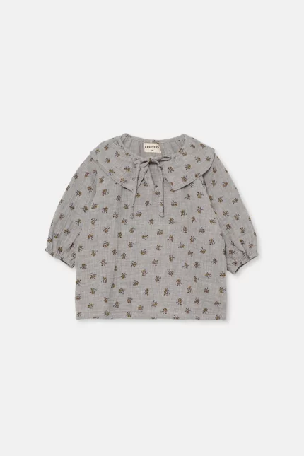 Organic liberty baby dress - Grey