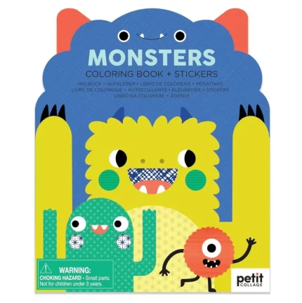 Coloring Book w/ Stickers - Monsters