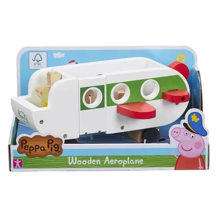 PEPPA PIG WOODEN AEROPLANE & FIGURE