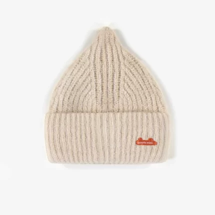 CREAM KNITTED TOQUE IN RECYCLED POLYESTER BABY