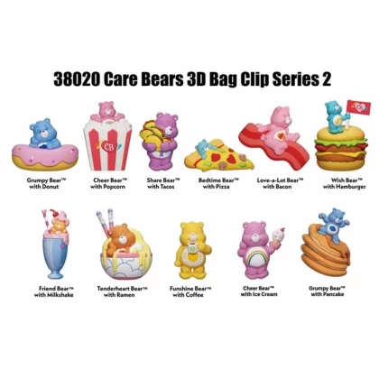 Care Bears 3D Foam Keyring Blind Bag Asst- Series 2-24pcs PDQ
