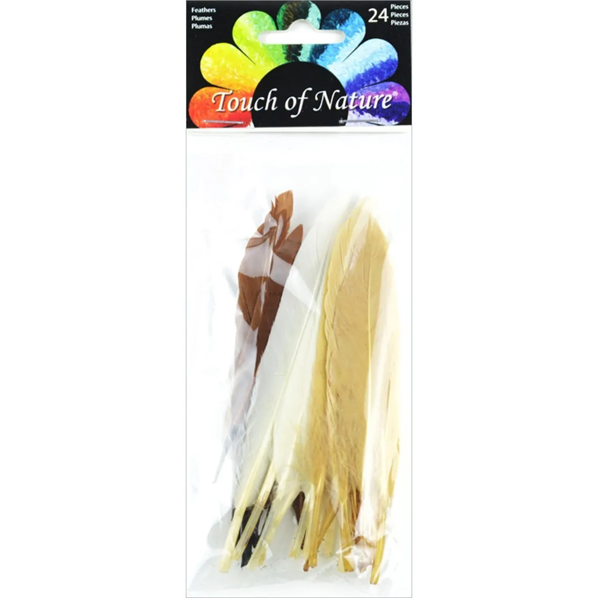 7mTouch-of-Nature-38297-24-Piece-Mini-Indian-Feathers-for-Crafting-3-Inch-Earth-Mix