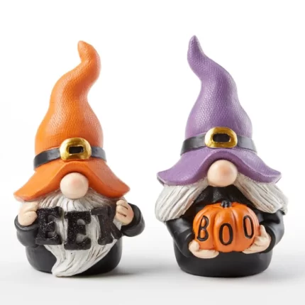Eek or Boo Halloween Witch Gnomes