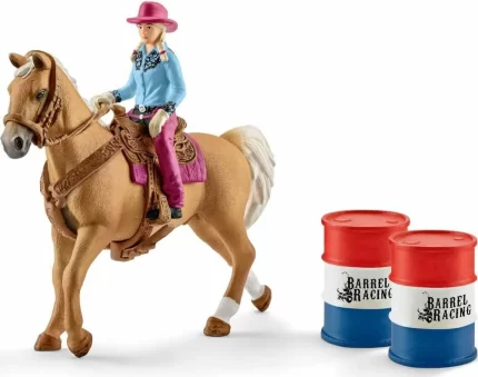 Schleich Barrel Racing with Cowgirl