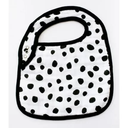 Organic Cotton Muslin Bib - Spots