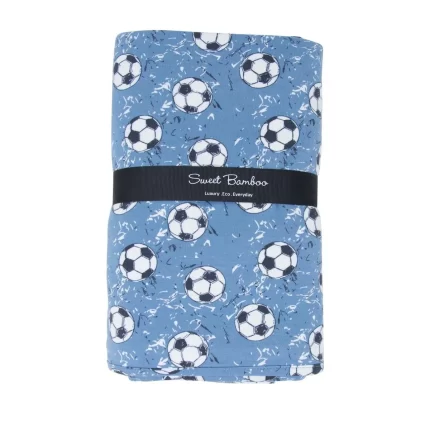 Big Kid Blanket - Soccer Captain/Blue Gingham