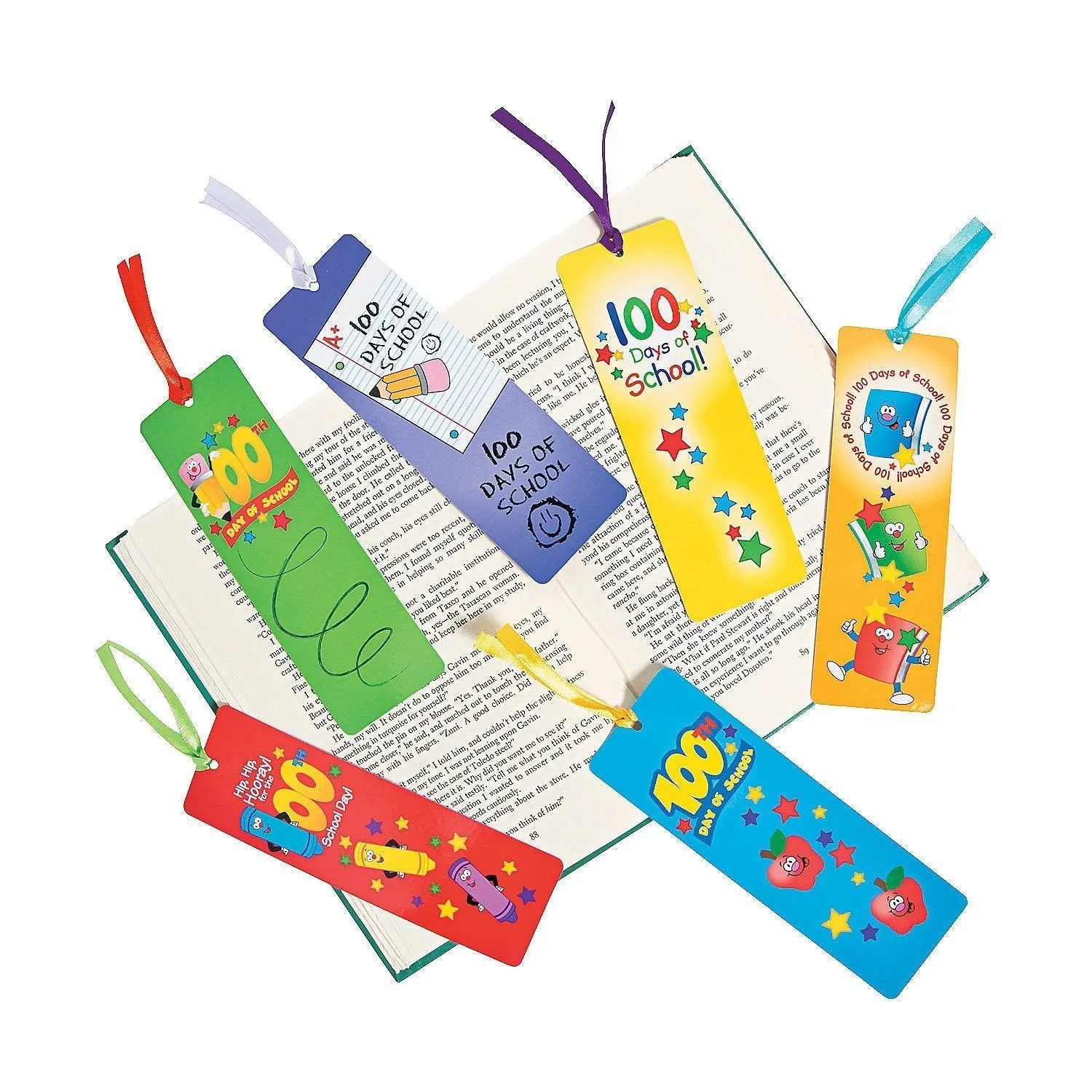 7u100Th-Day-Laminated-Bookmarks-48-Pieces-Educational-and-Learning-Activities-for-Kids