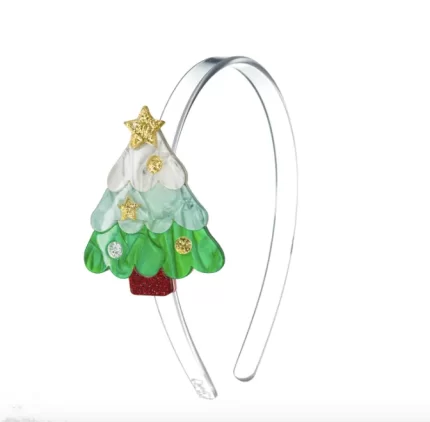 Acrylic Headband - Christmas Tree Mint Pearlized