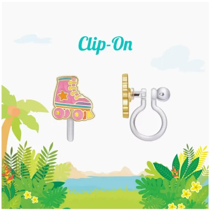 Clip On Earrings - Roller Skates