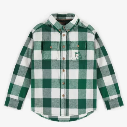 GREEN CHECKERED SHIRT IN BRUSHED FLANNEL CHILD
