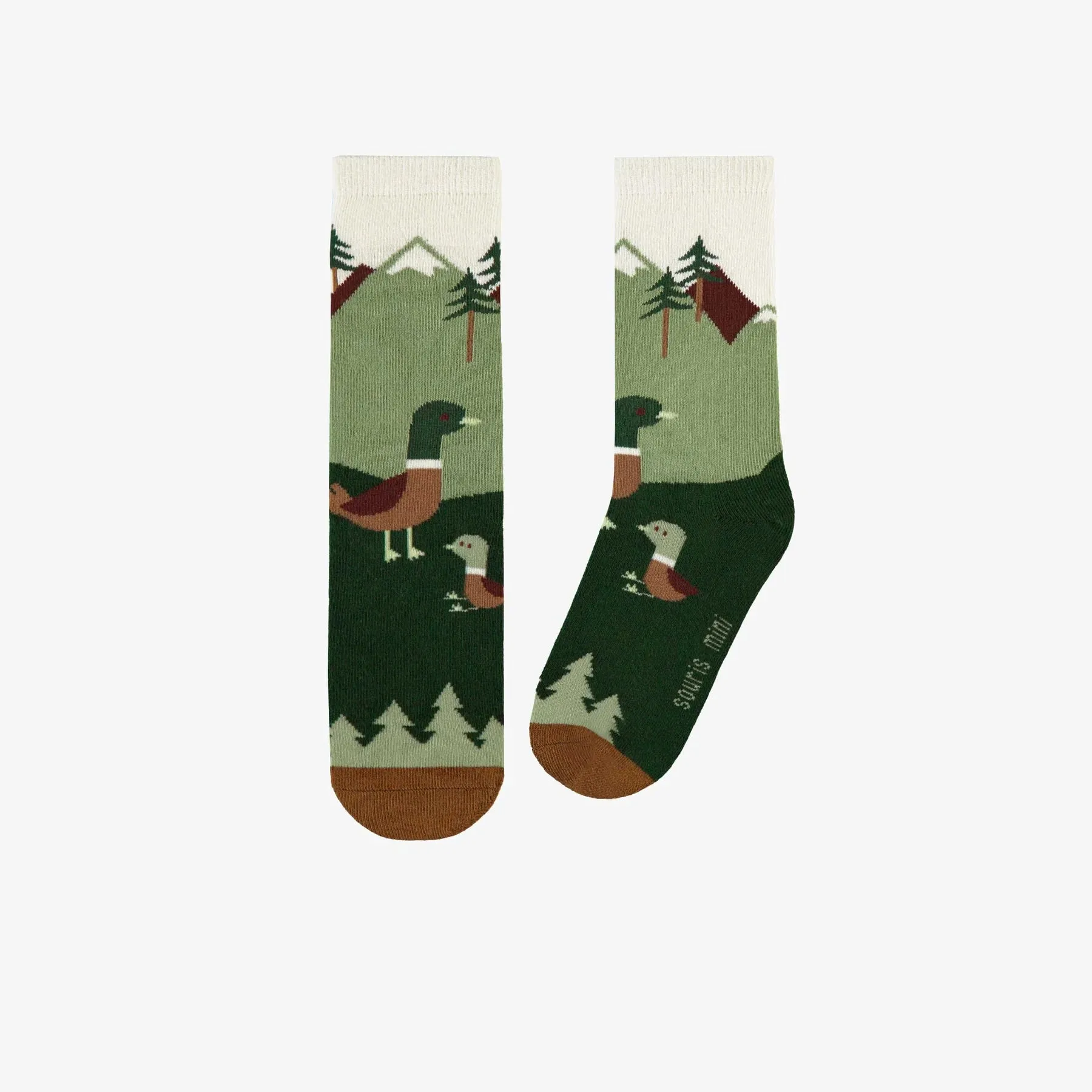 8fGREEN-SOCKS-WITH-LANDSCAPE-AND-DUCKS-CHILD