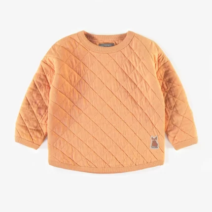 ORANGE SWEATER IN QUILTED JERSEY BABY