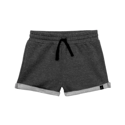FRENCH TERRY SHORT IN CHARCOAL MIX GIRL