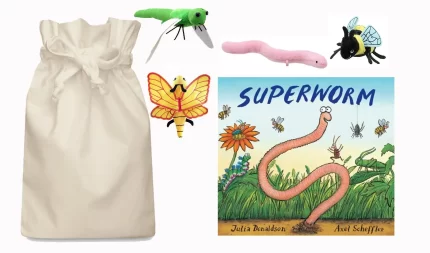 Superworm Story Sack with Finger Puppets
