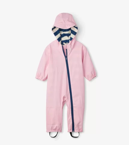 Baby All in One Raincoat - Pale Pink
