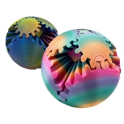 3D Printed Gear Ball Spin Ball