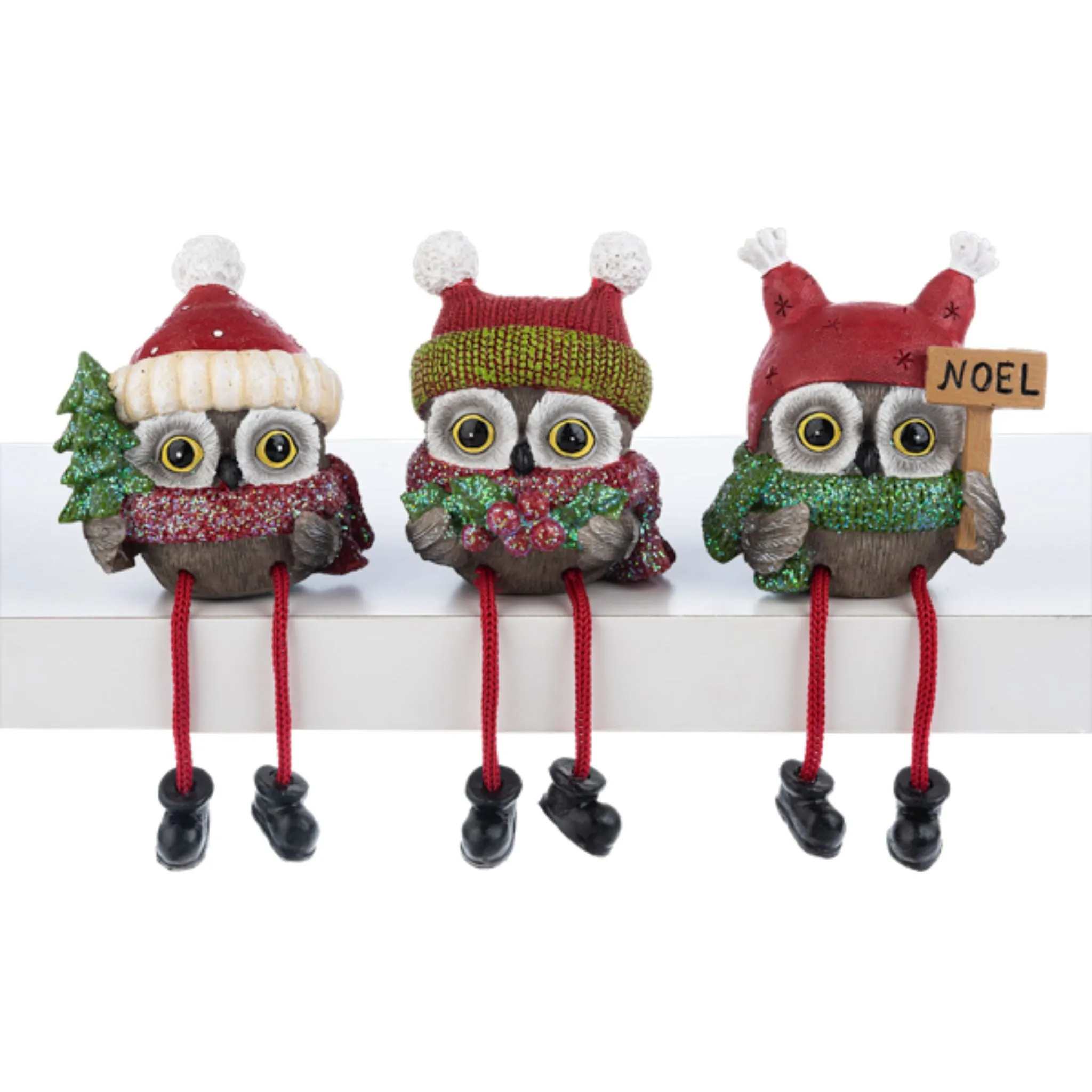 8qChristmas-Owl-Shelf-Sitter-assorted