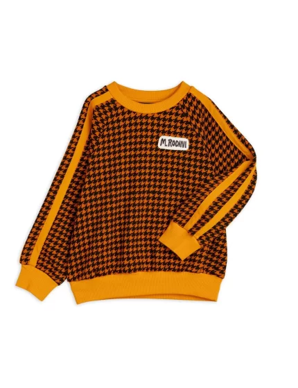Houndstooth Sweatshirt - Brown