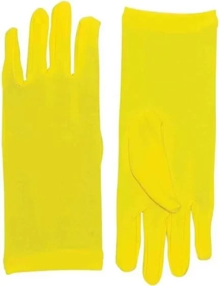 Forum Novelties - Women's Short Dress Gloves - Costume Accessory - Yellow