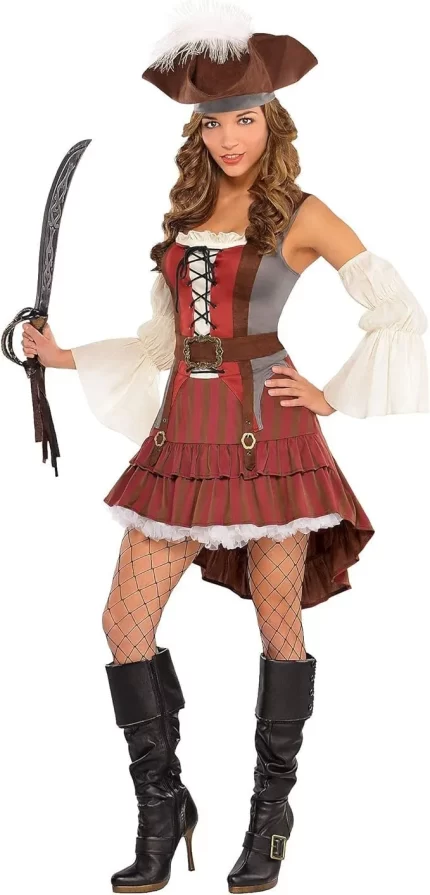 Amscan Castaway Pirate Costume Set (1 Pc.) - Authentic Design - Perfect for Parties & Halloween