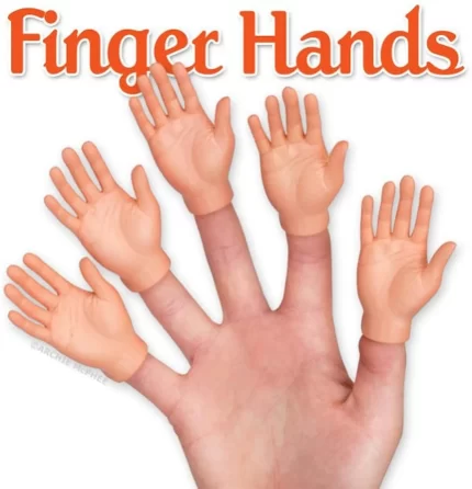 Tiny Finger Hands - Set of 10 small hands - Asst color and left/right - Novelty