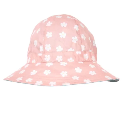 acorn kids: Petuna Reversible Wide Brim Sunhat Pink Blue and White