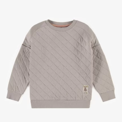 GREY SWEATER IN QUILTED JERSEY CHILD