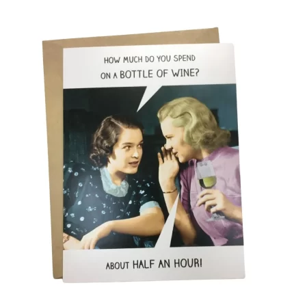 Bottle of Wine Funny Birthday Card