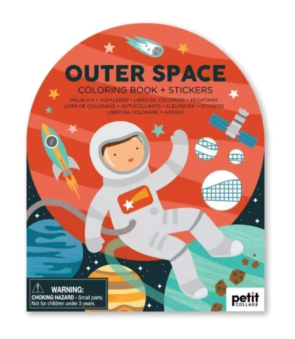 Coloring Book w/ Stickers - Outer Space