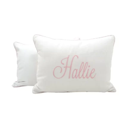 Baby Pillow - Pink Seersucker Stripe