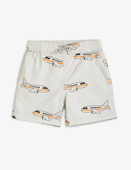 Airplane Aop Swim Shorts - Grey