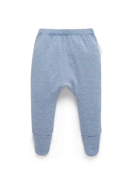 Footed Legging - Canal Mini Stripe