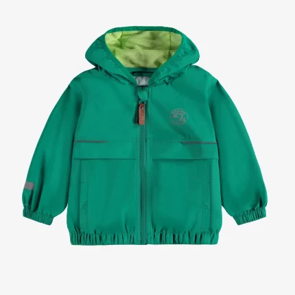 GREEN WIND RESISTANT HOODED COAT BABY