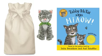 Tabby McTat says Miaow Sound Story Sack with TabbyMc Tat Soft Toy