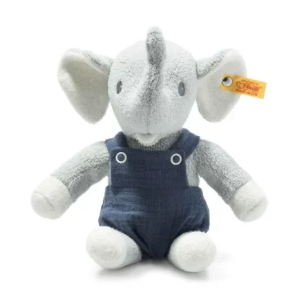 Steiff  GOTS Eliot Elephant - Light Grey/Blue