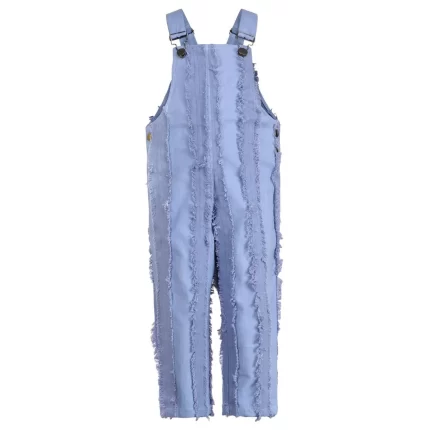 Blue Stripes Denim Overall - Denim
